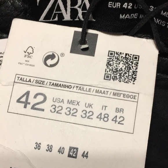 ZARA LIMITED EDITION COLLECTION NWT REAL LEATHER SKINNY FIT JEANS SIZE 32 - Picture 7 of 10